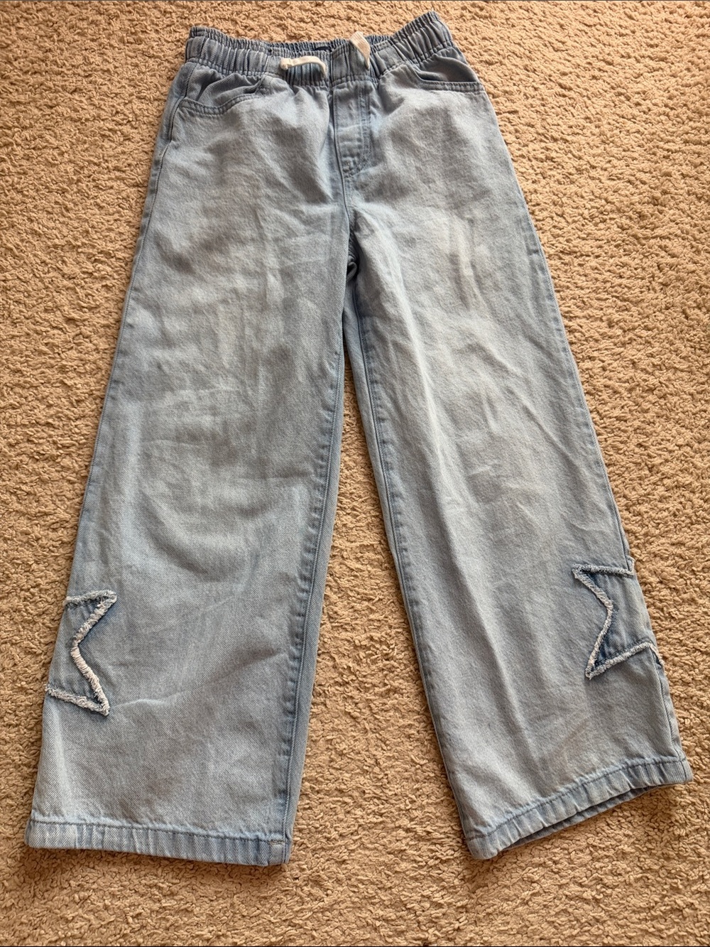 GAP Light Blue Wide-Leg Jeans with Star Patches